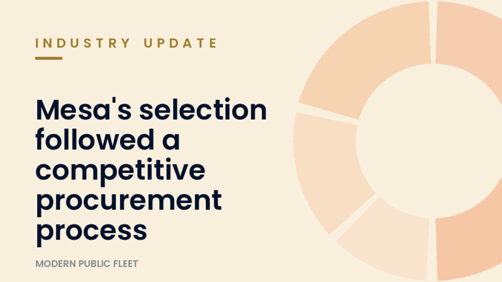 Modern Public Fleet industry update card for the story: LB Technology Wins City of Mesa AVL Telematics Contract