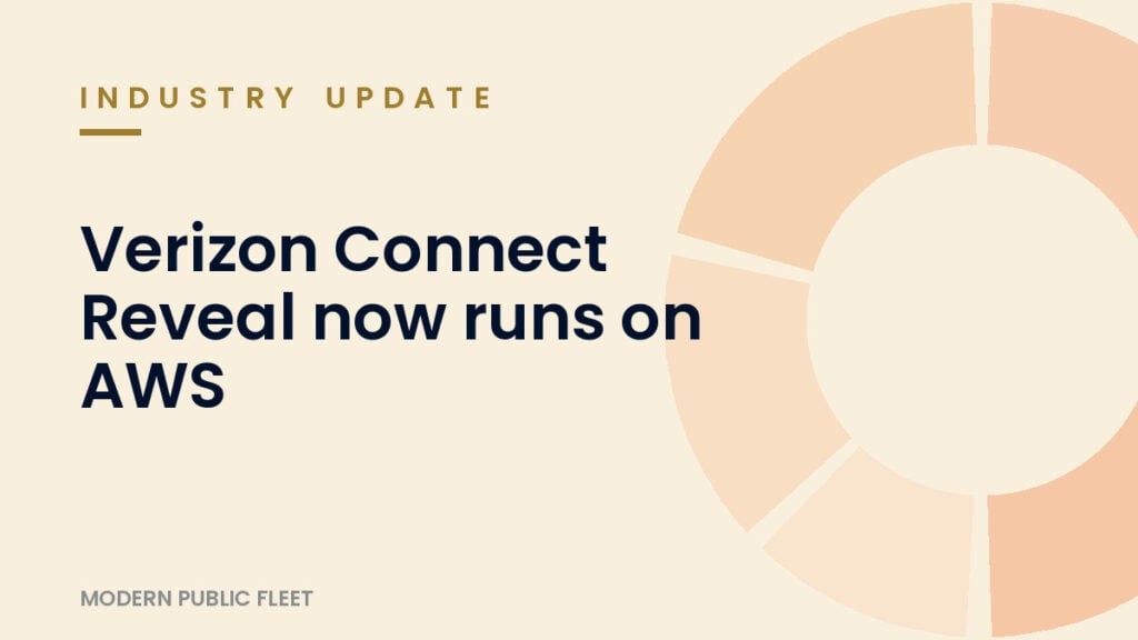 Modern Public Fleet industry update card for the story: Verizon Connect and AWS Announce Collaboration
