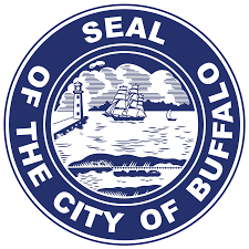 Seal of the City of Buffalo, circular official logo with ship imagery