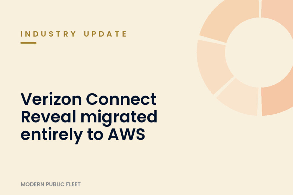 Modern Public Fleet industry update card for the story: Verizon Connect and AWS Announce Collaboration